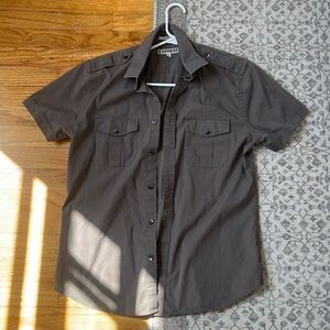 Express short sleeve button up